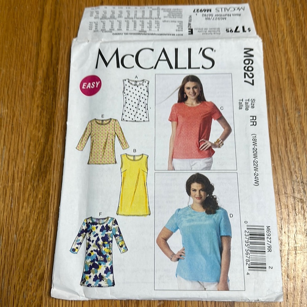 Uncut sewing pattern women’s tops